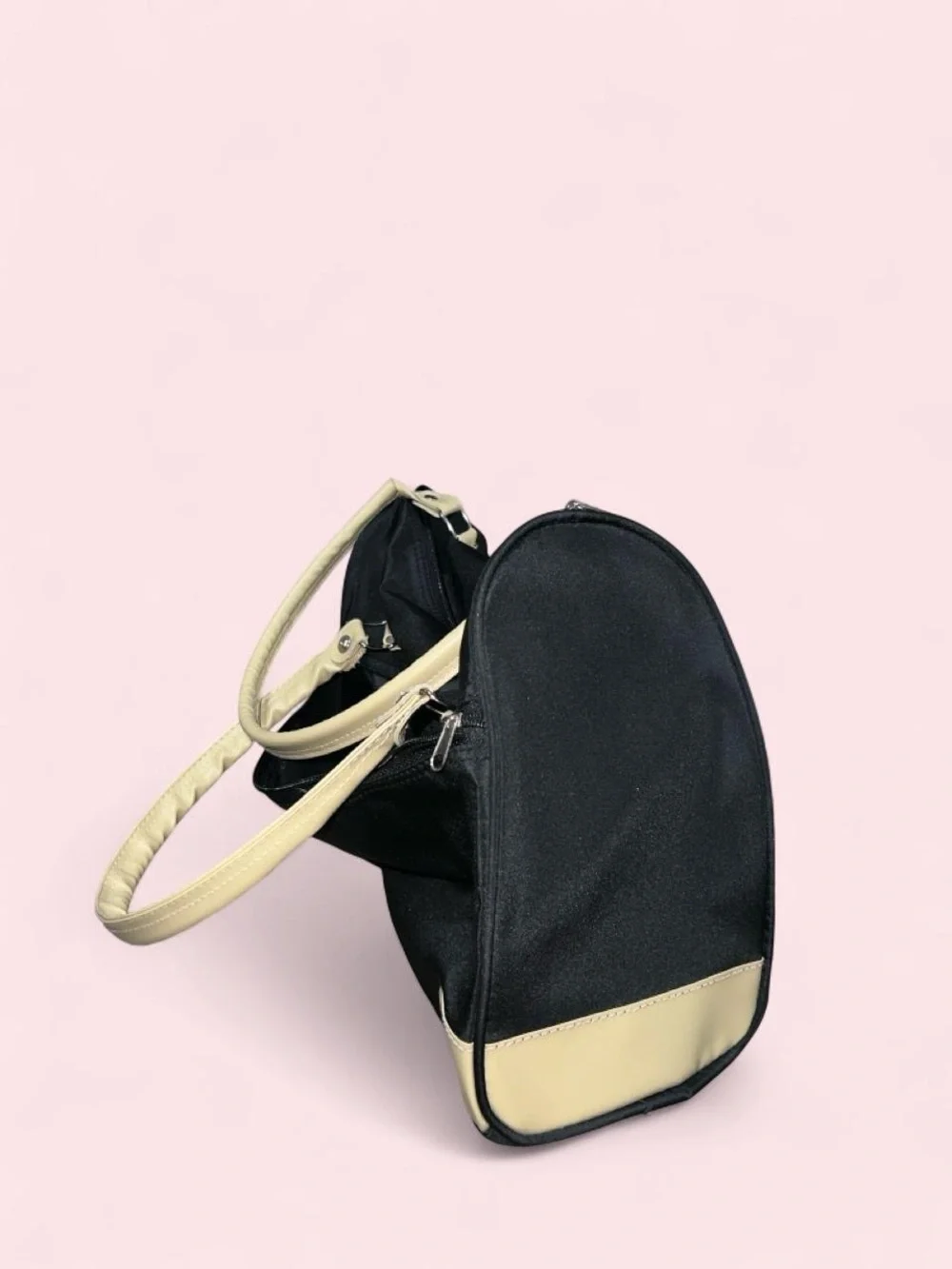 Classic Black & Cream Satchel Bag